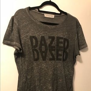 gray graphic tee